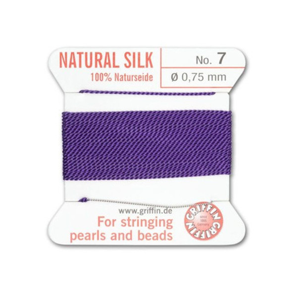 Griffin Natural Silk Bead Cord No.7 AMETHYST