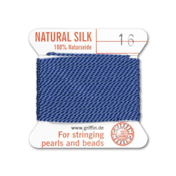 Griffin Natural Silk Bead Cord No.16 BLUE