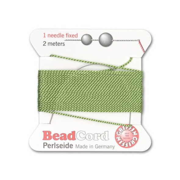 Griffin Natural Silk Bead Cord No.7 JADE GREEN