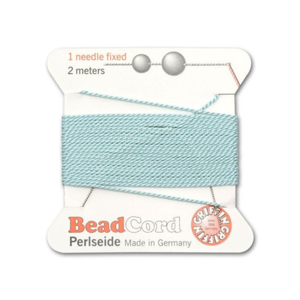 Griffin Natural Silk Bead Cord No.8 TURQUOISE Griffin Natural Silk Bead Cord No.8 TURQUOISE