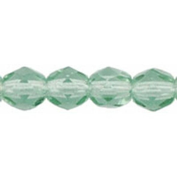 Czech Glass FIREPOLISH Beads 4mm LT PRAIRIE GREEN