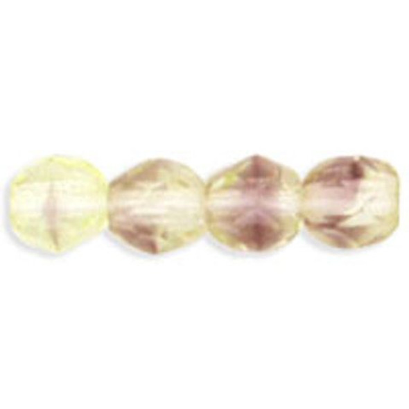 Czech Glass FIREPOLISH Beads 4mm OLIVINE AMETHYST