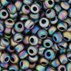 Toho ROUND 11/0 Seed Beads OPAQUE FROSTED RAINBOW IRIS