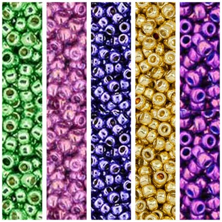 Toho MARDI GRAS Seed Beads Mix Palette Box