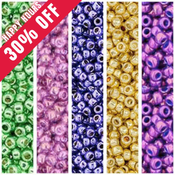 Toho MARDI GRAS Seed Beads Mix Palette Box Set 5 Tubes (4250pcs)