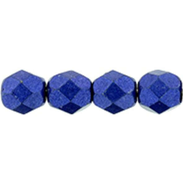 Firepolish 6mm Czech Beads SATURATED METALLIC LAPIS BLUE
