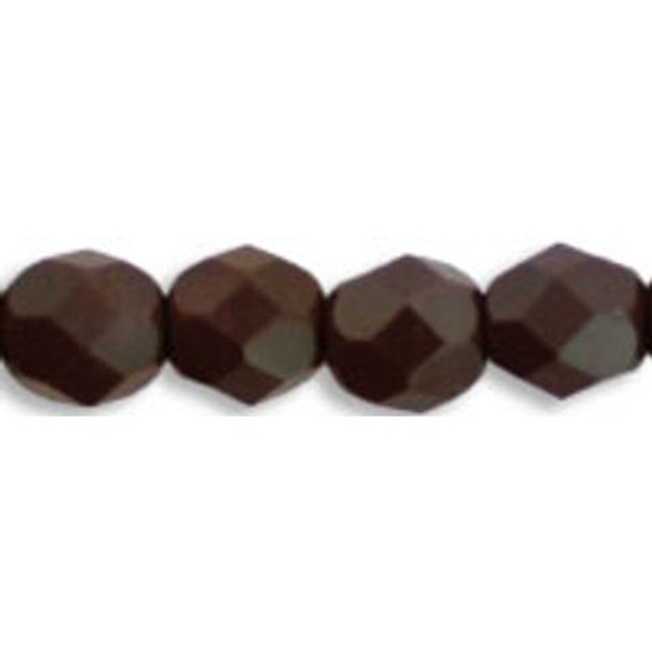 Firepolish 6mm Czech Glass Beads WILD RAISIN