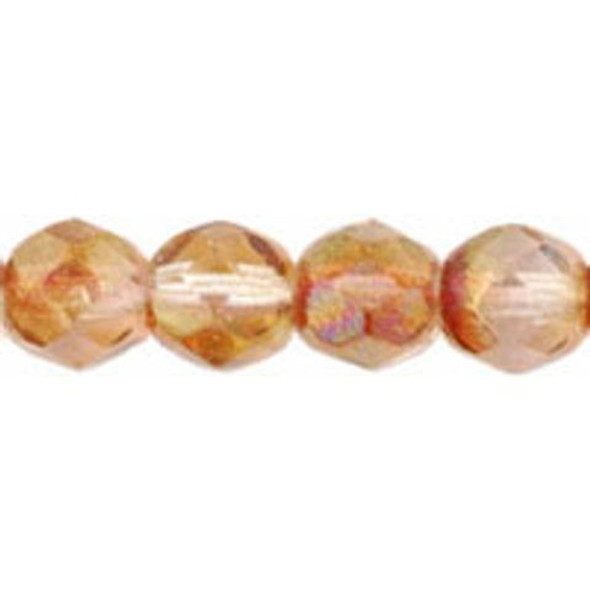 Firepolish 6mm Czech Glass Beads LUSTER PINK LEMONADE