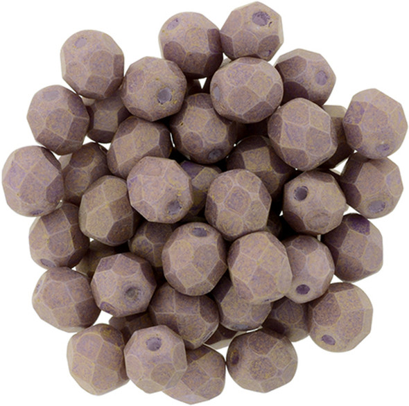 Firepolish 6mm Czech Glass Beads PACIFICA FIG Firepolish 6mm Czech Glass Beads PACIFICA FIG