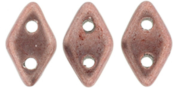 2-Hole Diamond Beads 4x6.5mm SATURATED METALLIC BLOOMING DAHLIA