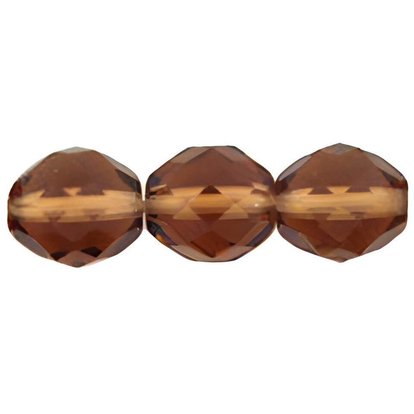 Firepolish 10mm Czech Glass Beads LT COLORADO TOPAZ