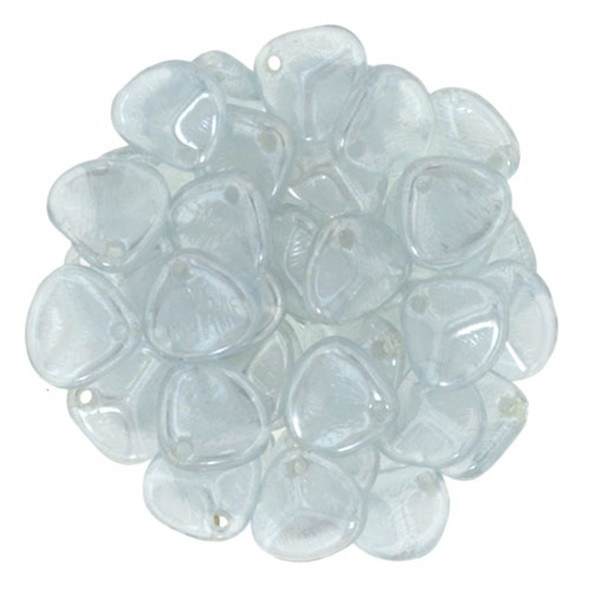 Rose Petal Czech Glass Beads 8x7mm LUSTER ALEXANDRITE
