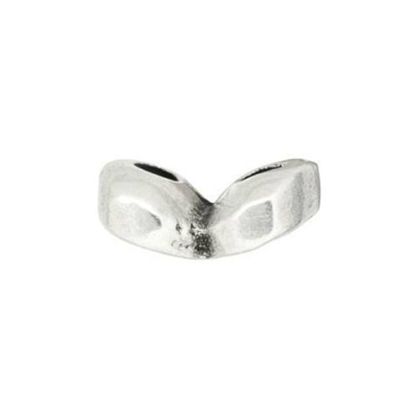 CYMBAL SIDE BEAD for Superduo Beads Kaparia Antique Silver Plated