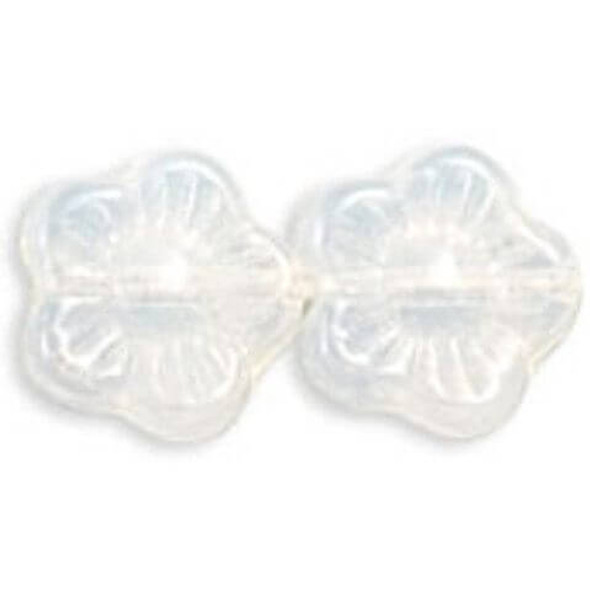 Flower Czech Glass Beads 10x10mm MILKY WHITE Flower Czech Glass Beads 10x10mm MILKY WHITE