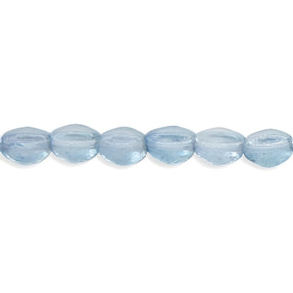 PINCH Czech Glass Beads 5x3mm LUSTER TRANSPARENT BLUE