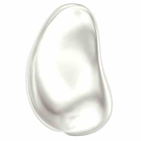 Swarovski Crystal Pearl 16mm Baroque Drop WHITE 5843