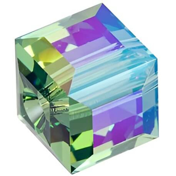 ELITE Eureka Crystal Faceted Cube Bead 8mm ERINITE SHIMMER B 5601