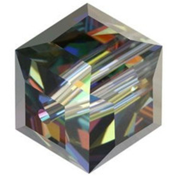 ELITE Eureka Crystal Faceted Cube Bead 8mm CRYSTAL VITRAIL MEDIUM 5601