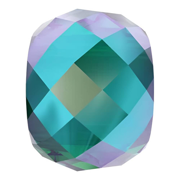 Swarovski Crystal Briolette Bead XXL Hole 11mm EMERALD SHIMMER 2X 5043