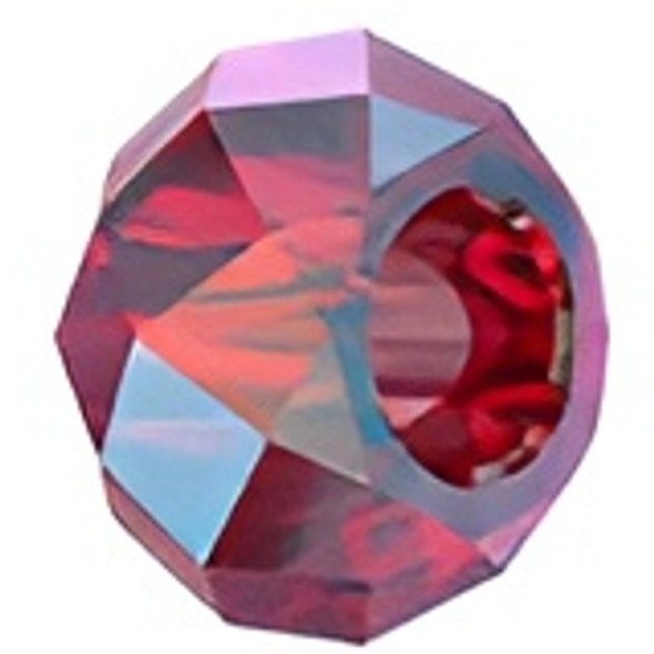 ELITE Eureka Crystal Briolette Bead XL Hole 6mm SCARLET SHIMMER 2X 5042