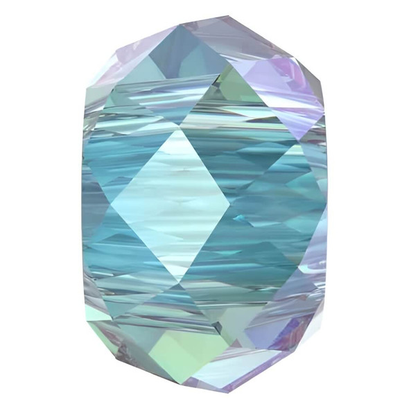 ELITE Eureka Crystal Briolette Bead XL Hole 8mm AQUA SHIMMER 2X 5042