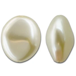 Swarovski Crystal Pearl 10mm Baroque Coin CREAM 5842 2