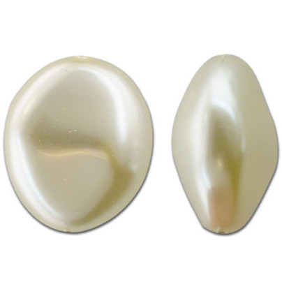 Swarovski Crystal Pearl 14mm Baroque Coin CREAM 5842 2
