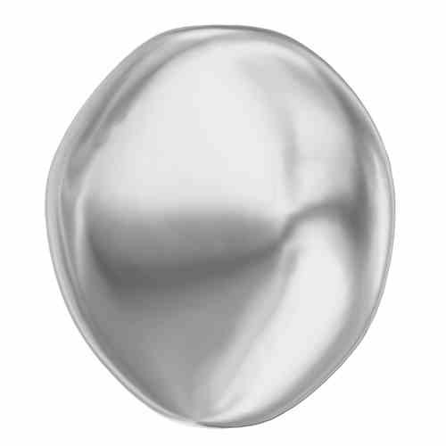 Swarovski Crystal Pearl 14mm Baroque Coin LIGHT GREY 5842