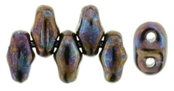 2-Hole MINIDUO 2x4mm Czech Beads LUSTER JET