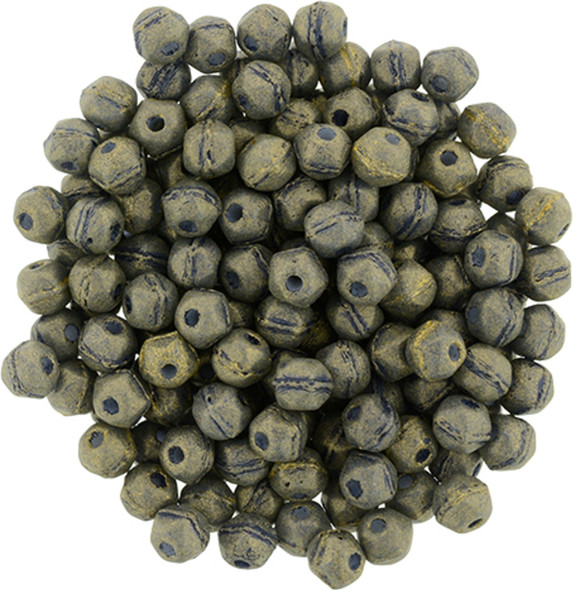 Czech Glass English Cut Beads PACIFICA POPPY SEED 3mm