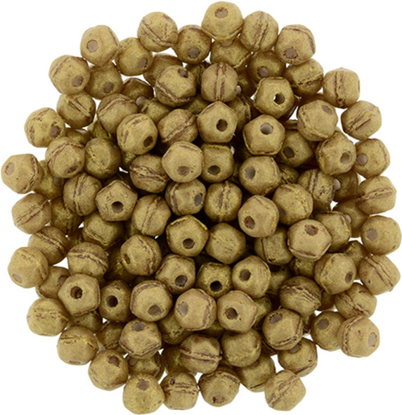 Czech Glass English Cut Beads PACIFICA MACADAMIA 3mm