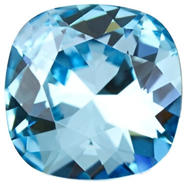 Swarovski Crystal Cushion Fancy Stone 10mm AQUAMARINE 4470