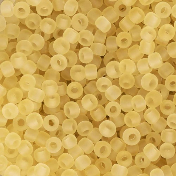 Toho ROUND 11/0 Seed Beads RE-Glass MATT TRANSPARENT BROWN (2.5" tube)