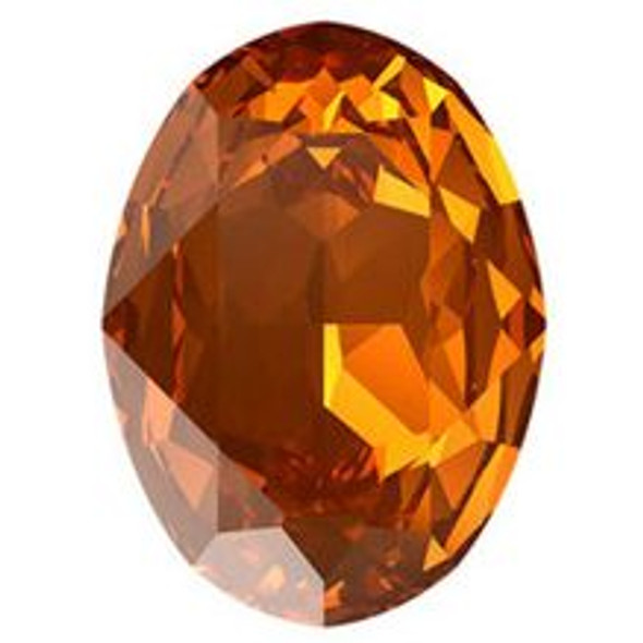 ELITE Eureka Crystal Oval Fancy Stone 18mm LIGHT AMBER 4120