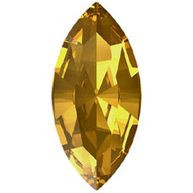 Swarovski Crystal Navette Fancy Stone 15mm GOLDEN TOPAZ 4228