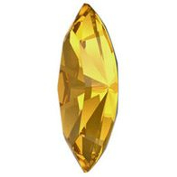 ELITE Eureka Crystal Navette Fancy Stone 15mm GOLDEN TOPAZ