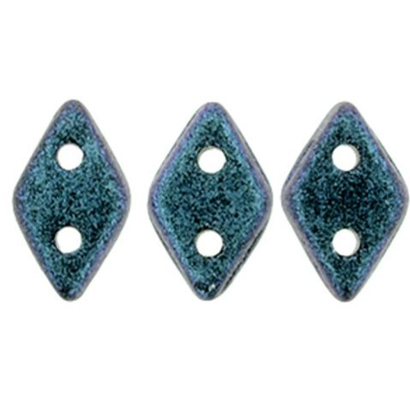 2-Hole Diamond Beads 4x6.5mm CzechMates POLYCHROME INDIGO ORCHID