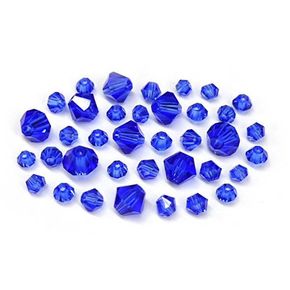 Krakovski Crystal Bicone Beads 3-6mm SAPPHIRE