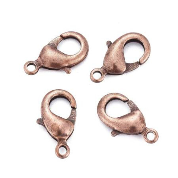 LOBSTER CLAW Clasp 15x8mm Antique Copper