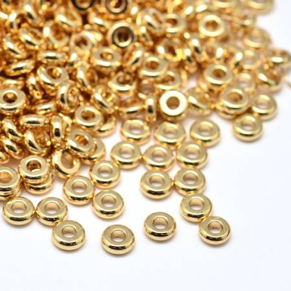 Gold Plated DISK SPACER BEAD 4mm