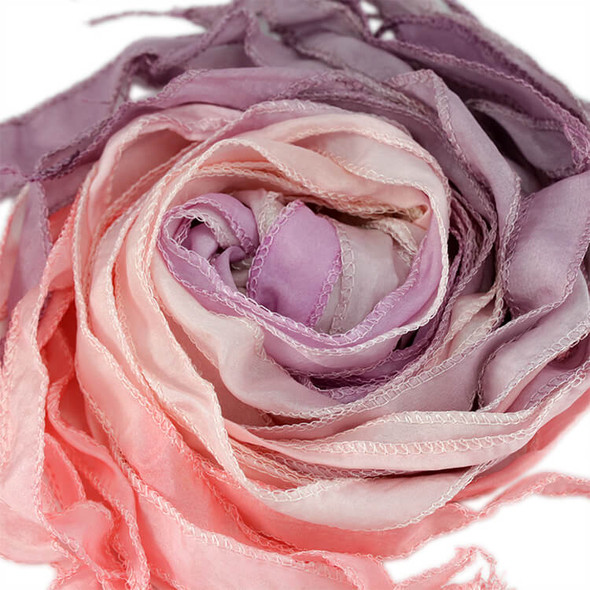 Hand-Dyed SILK RIBBON - BALLERINA