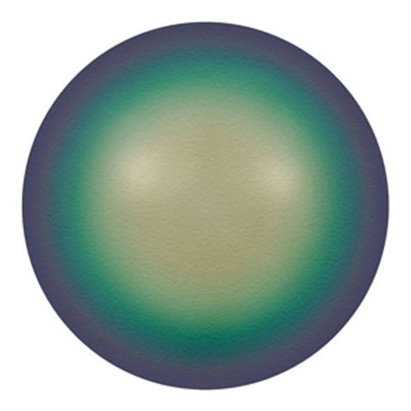 ELITE Eureka Crystal Pearls 4mm Round SCARABAEUS GREEN 5810