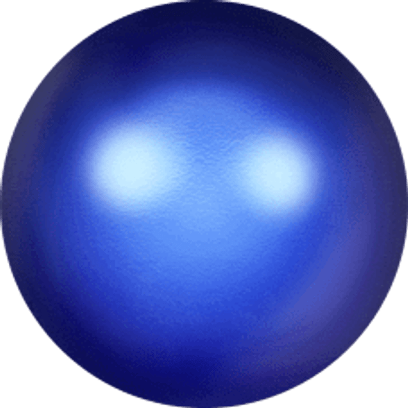 ELITE Eureka Crystal Pearls 2mm Round IRIDESCENT DARK BLUE