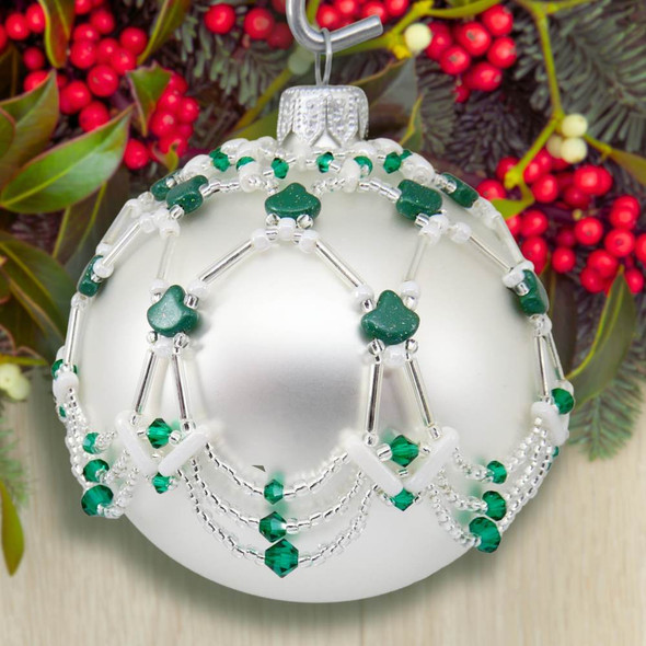 Merry Mistletoe Ornament Cover- Green