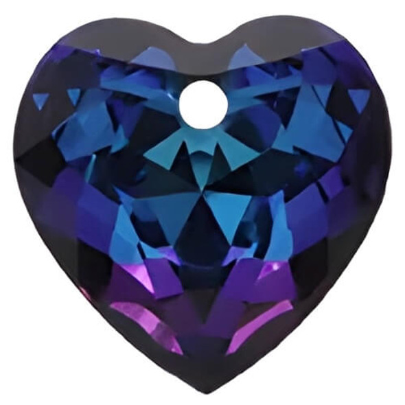 Krakovski Crystal Heart Pendant 14.5mm BERMUDA BLUE