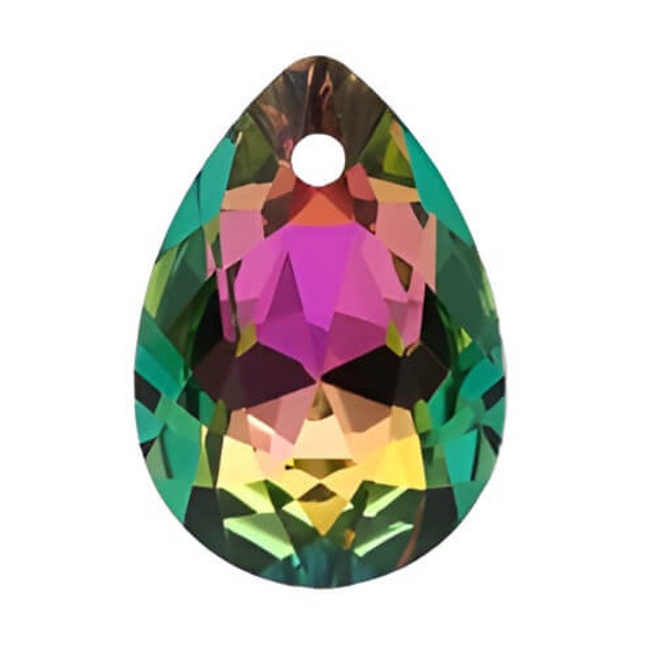 Krakovski Crystal Mini Pear Pendants VITRAIL ROSE 9x6mm