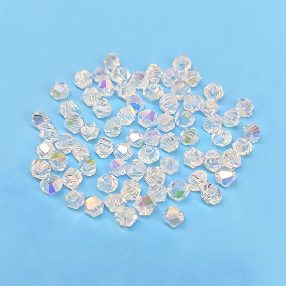 Krakovski Crystal Bicone Beads 3mm CRYSTAL AB