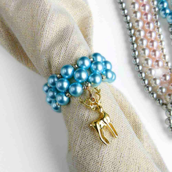 Reindeer Napkin Ring with Krakovski Crystal Pearls