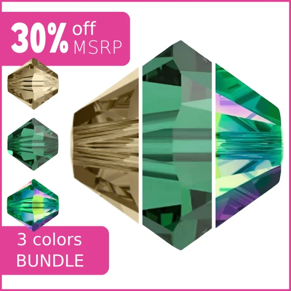 Sunset Foliage Swarovski Crystal 4mm Bicones Bundle