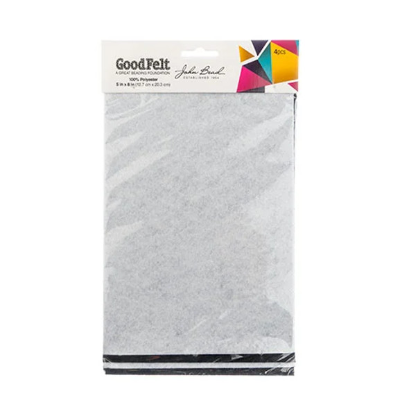 BLACK & WHITE GoodFelt BEADING FOUNDATION 1.5mm 5"x8"